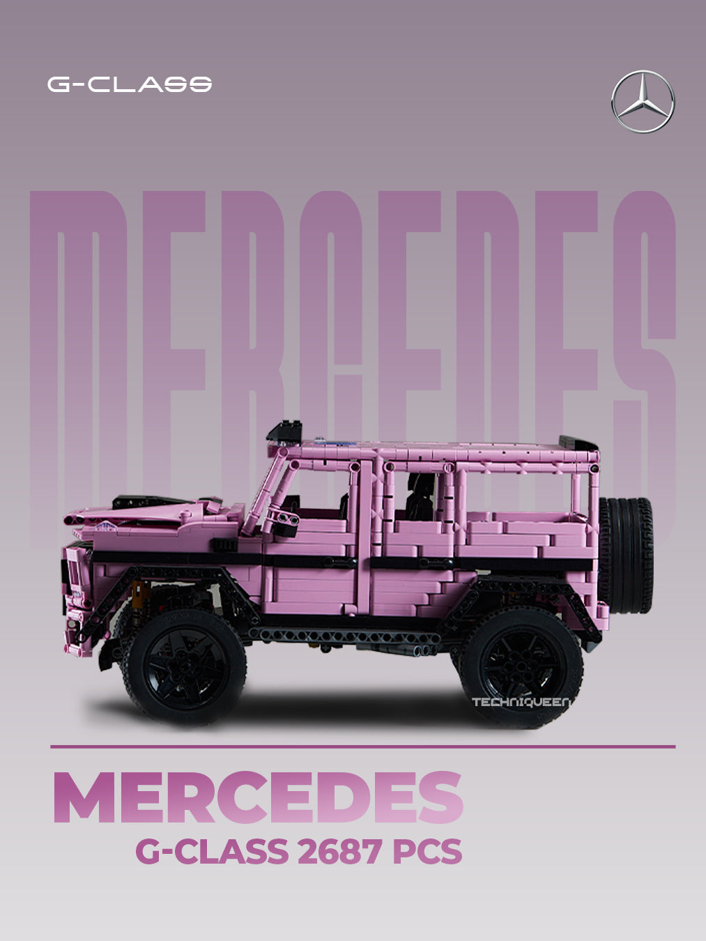 [LIMITED EDITION] PINK G CLASS TECHNIC CAR 1:8 - 2687PCS