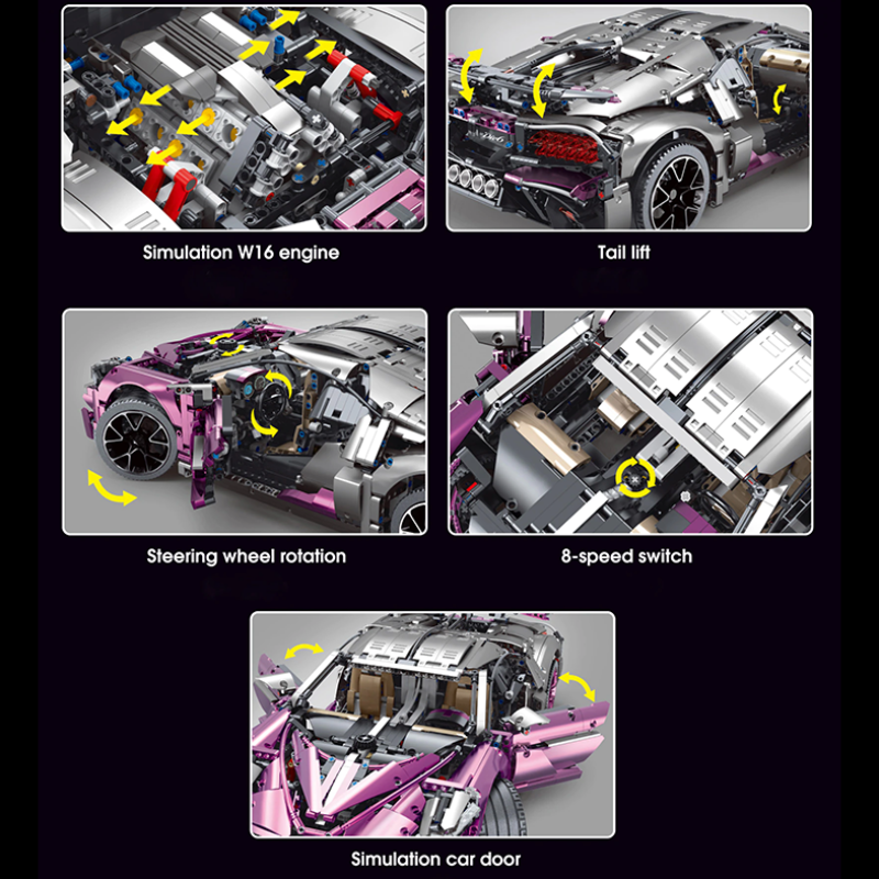 "Pink Devil" Hypercar 3728pcs